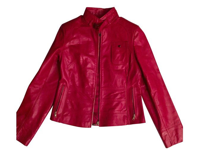 Autre Marque Jackets Red Leather  ref.7675