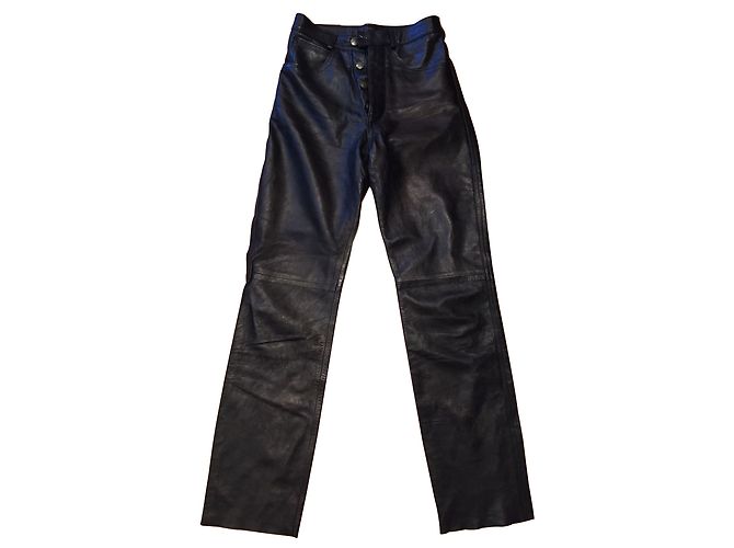 Autre Marque Schwarze Lederhose Größe 34