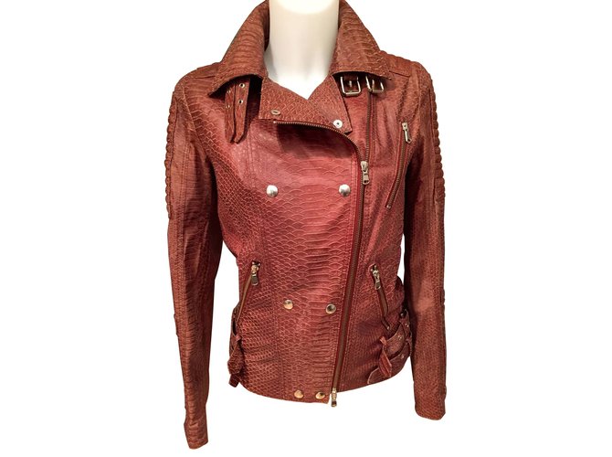 Autre Marque Biker jackets Caramel Exotic leather  ref.7695