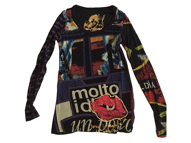 Top Desigual in cotone multicolore XS