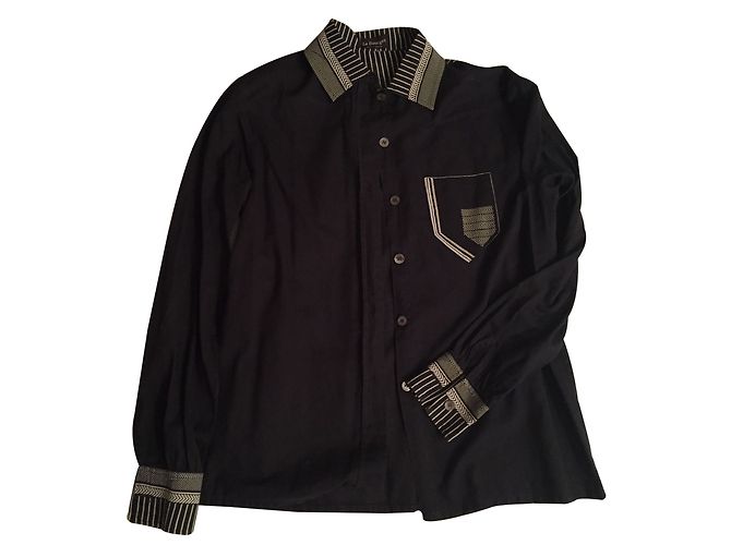 Autre Marque Camisa Le Bourget Negra de Algodón Negro