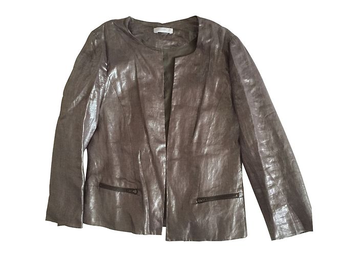 Autre Marque Promod Metallic Brown Jacket Size 36