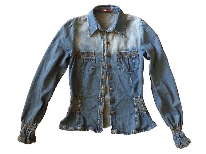 Autre Marque Camicia in denim stretch blu 36/38