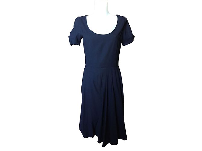 Autre Marque Toupy Kleid in Marineblau aus Stretchgewebe Gr 38