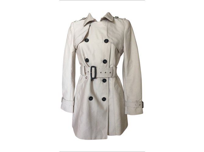 Zara Trench coats Beige Cotton  ref.7837