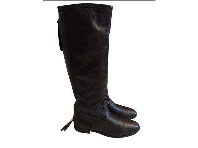 Jean Louis Scherrer Boots Black Leather  ref.7856