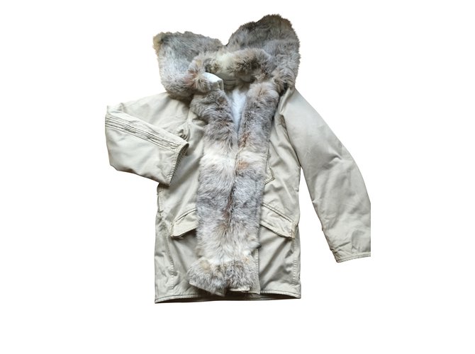 Ermanno Scervino Coats, Outerwear Eggshell Cotton  ref.7863