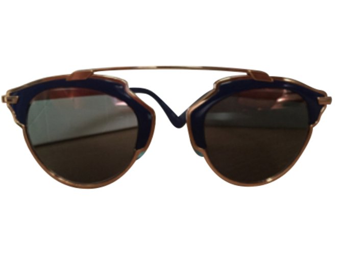 Christian Dior Gafas de sol Azul Acero  ref.7955