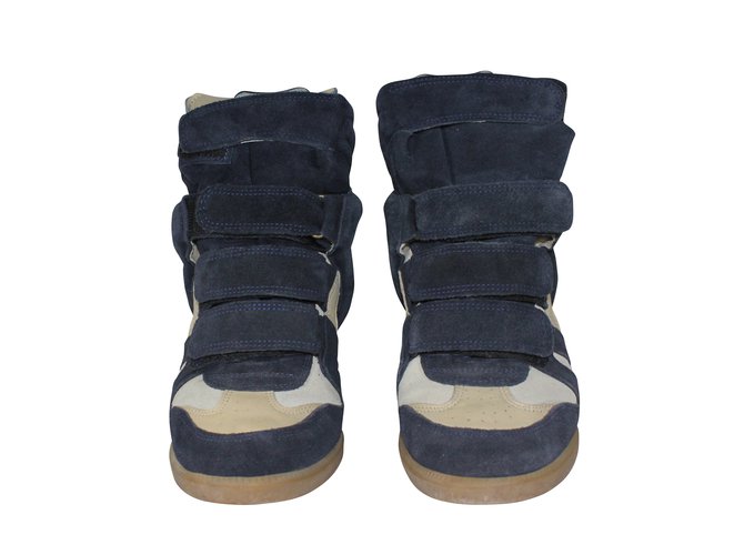 Isabel Marant tênis Azul Cru Camurça  ref.7979