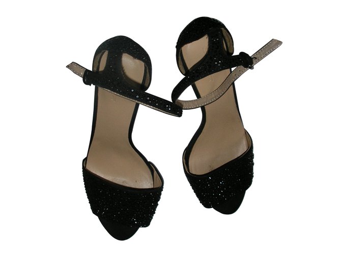 Zara Sandales Daim Noir  ref.8061