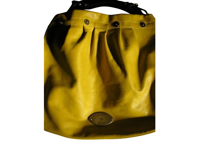 Borsa Mulberry in pelle gialla Giallo