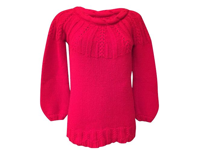 Autre Marque Old Navy Pullover Rot Wolle Baumwolle M
