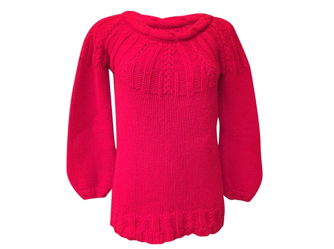 Autre Marque Old Navy Pullover Rot Wolle Baumwolle M 