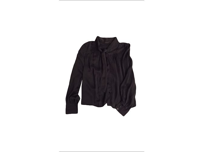 Blusa in seta nera Sinéquanone Taglia 38 Nero