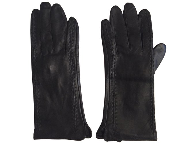 Autre Marque Gloves Black Lambskin  ref.8202