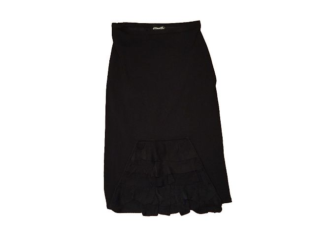 Autre Marque Falda negra Sparkle de viscosa Talla 36/38 Negro