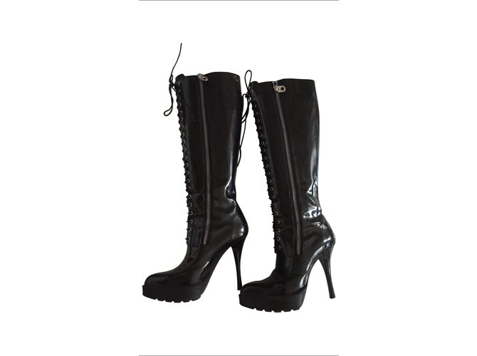 Bally Boots Black Patent leather  ref.8260
