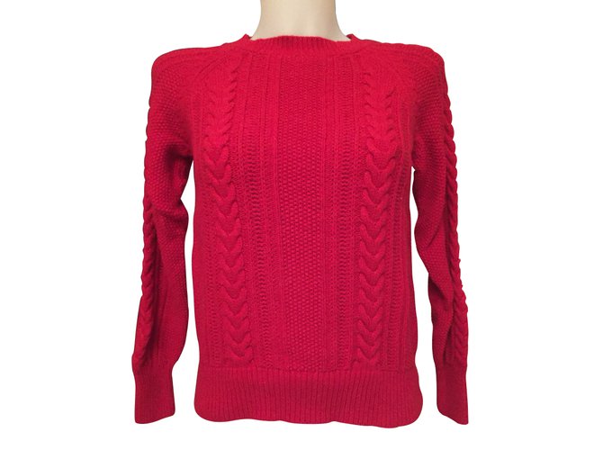 Zara Knitwear Red Wool  ref.8280