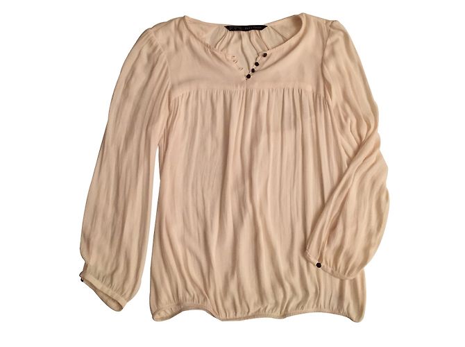 Zara Top Beige aus Polyester Größe S