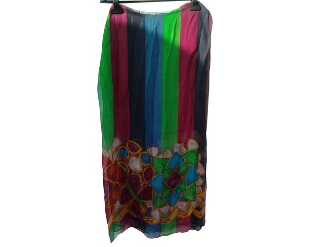 Chanel sciarpe Multicolore Seta  ref.8337