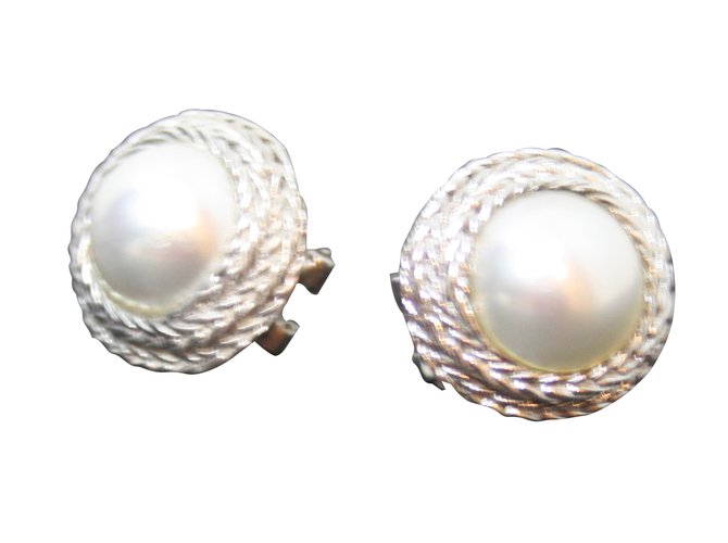 Autre Marque Earrings White Silver  ref.8605