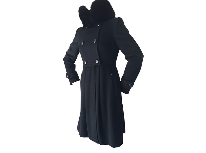 Sportmax Coats, Outerwear Black Wool  ref.8609