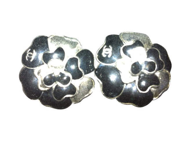 Chanel Earrings Silvery Metal  ref.8613