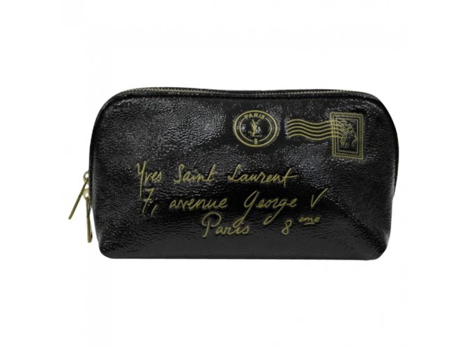 Yves Saint Laurent Purses, wallets, cases Black Patent leather  ref.8629