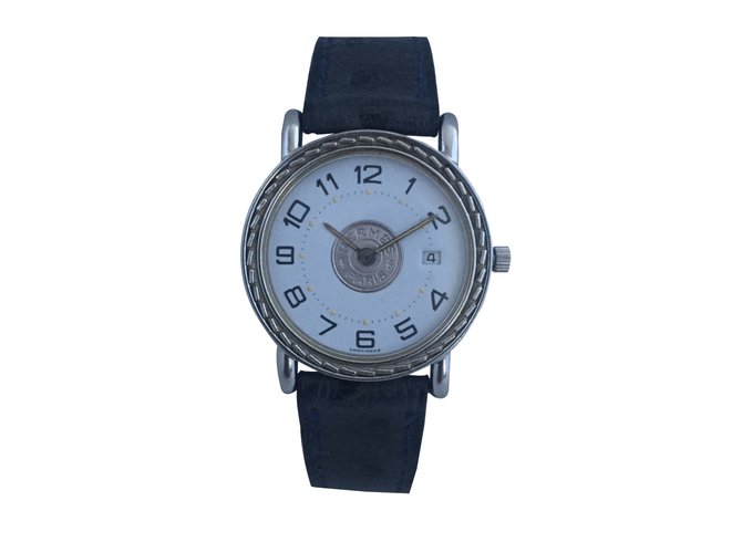 Hermès Relógios finos Branco Aço  ref.8657