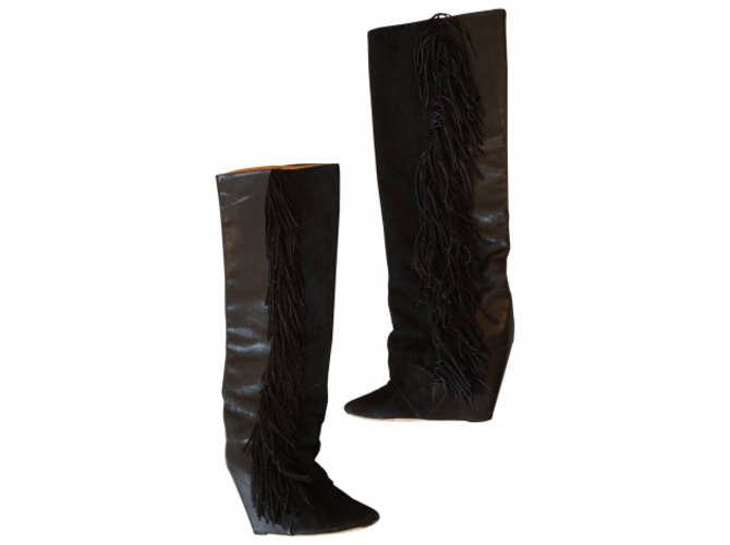 Isabel Marant Boots Black Leather  ref.8706