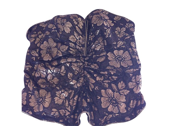 Set Bustier e Slip La Perla Nero e Oro Metallizzato Metallico