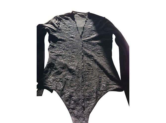 Wolford Tanga Body aus Schwarzer Spitze
