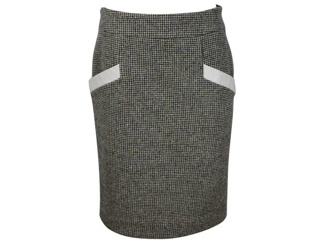 Les Prairies de Paris Skirts Grey Wool  ref.8775