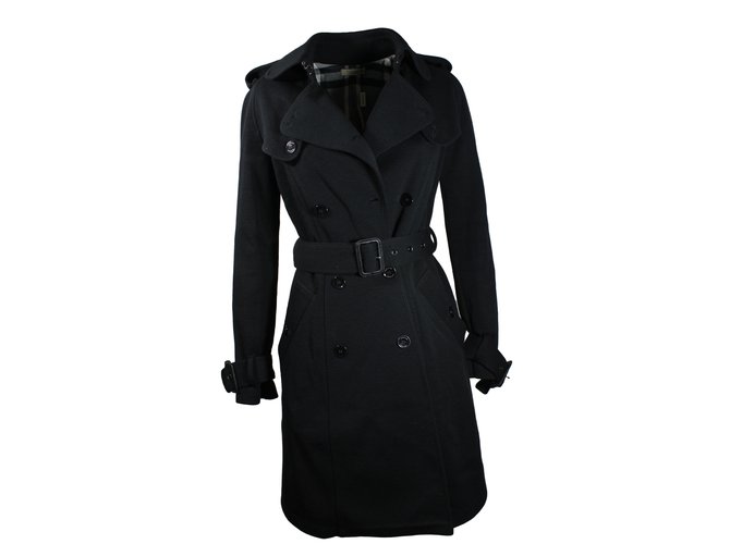 Burberry Coats, Outerwear Black Wool  ref.8800