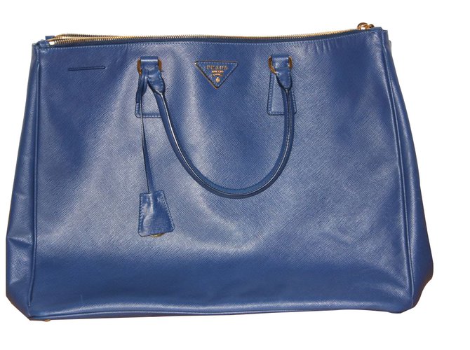 Prada Handbags Blue Leather  ref.8828
