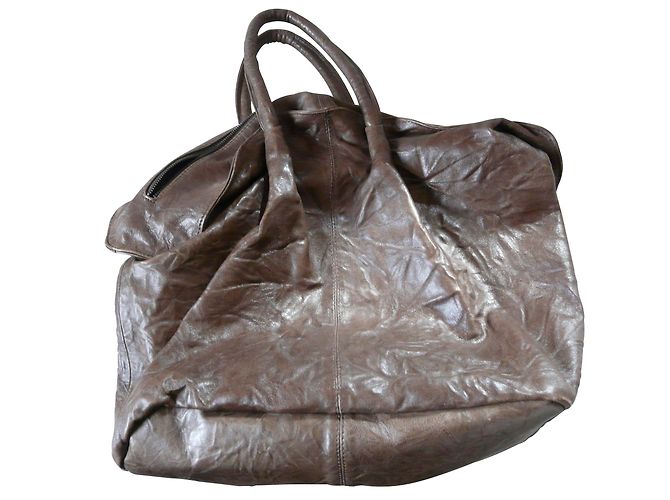 Bash Lammleder Handtasche Braun 