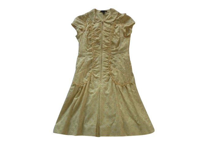 Louis Vuitton Dresses Yellow Cotton  ref.8955