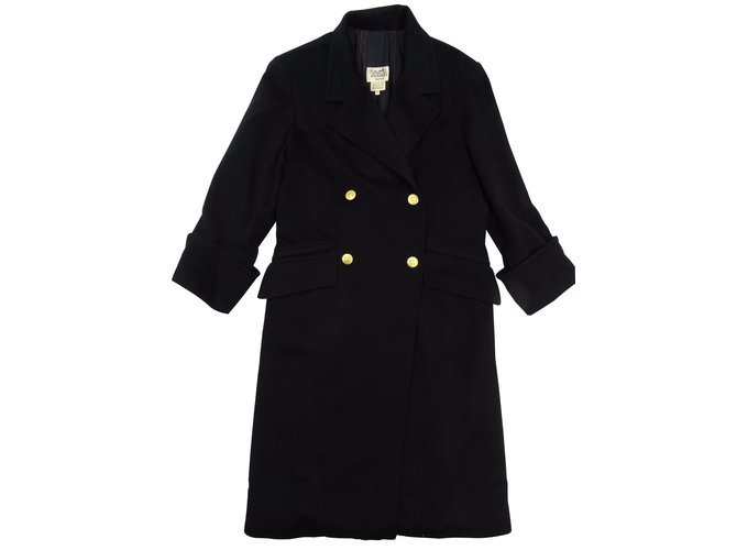 Hermès Coats, Outerwear Black Cashmere  ref.9115