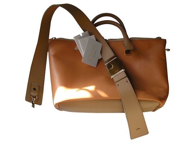Chloé Baylee Leder Handtasche Wet Sand Korallenriff
