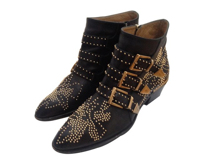 Chloé Heels Black Leather  ref.9127