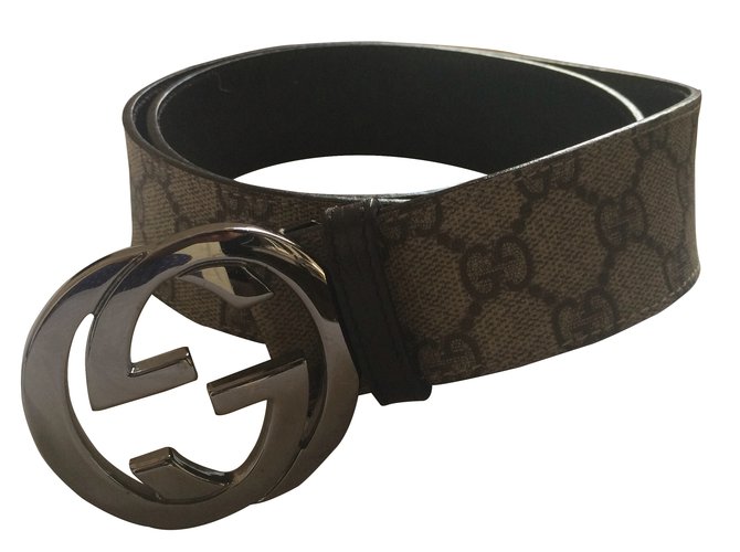 Gucci Belts Belts Leather Beige ref 