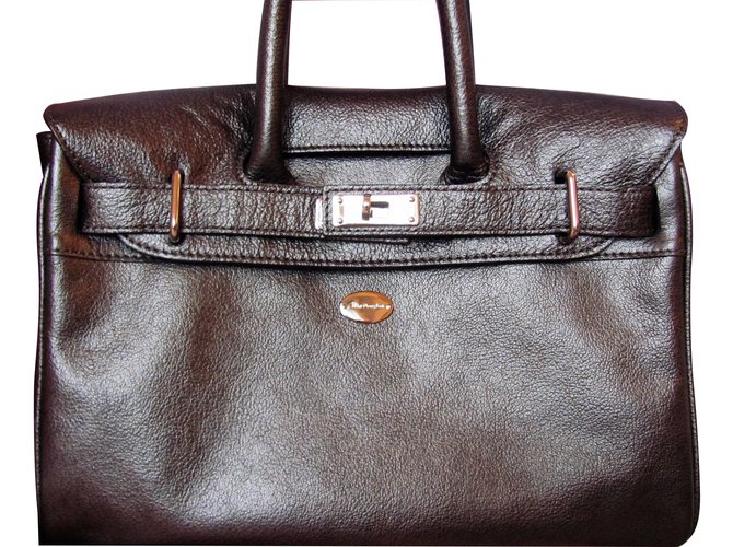 Mac Douglas Handbags Grey Leather  ref.9306
