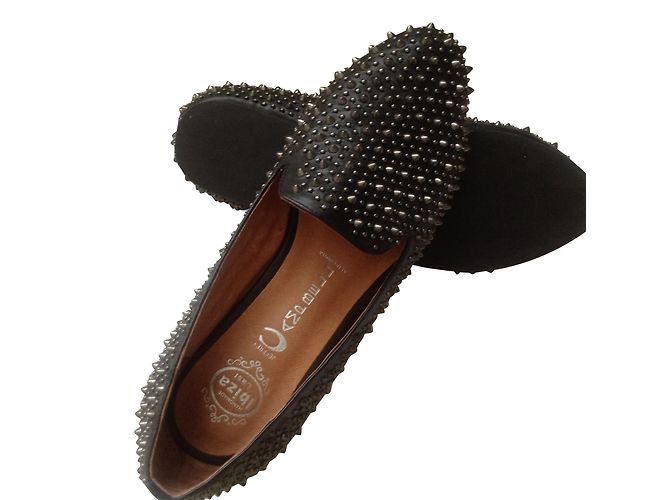 Jeffrey Campbell Flats Black Leather ref.9323 - Joli Closet