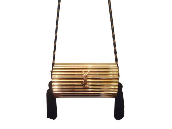 Yves Saint Laurent Handbags Golden Steel  ref.9368