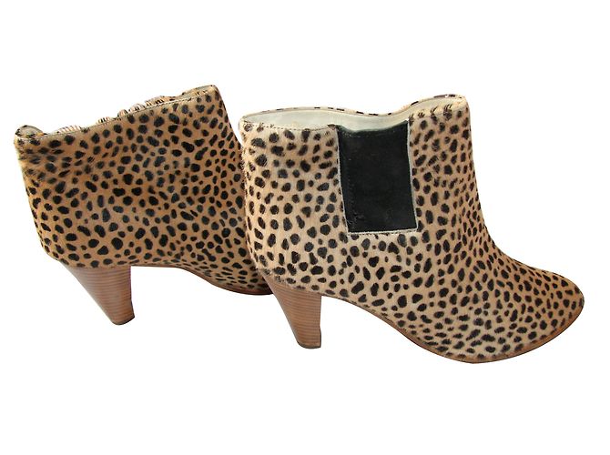 Les Prairies de Paris Botas de tornozelo Estampa de leopardo