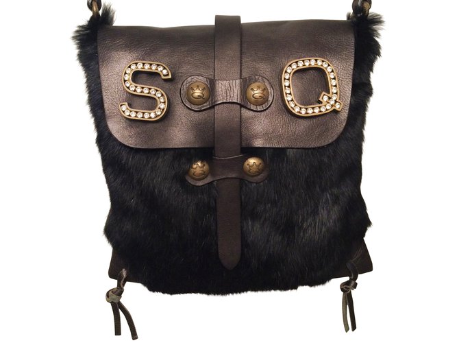 Autre Marque Handbags Black Fur  ref.9413