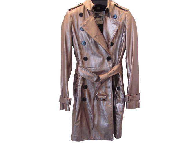 Burberry Trench coats Golden Leather  ref.9464