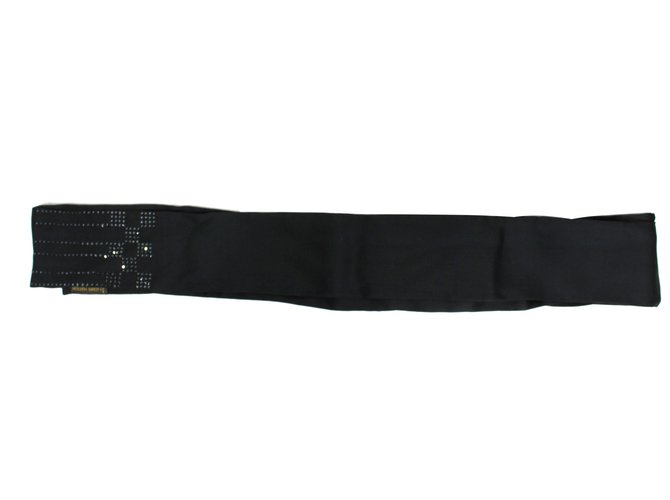 Louis Vuitton sciarpe Nero Seta  ref.9527