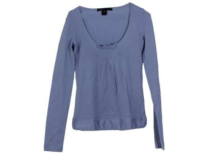 Top Marc Jacobs de lã azul com detalhe plissado XS