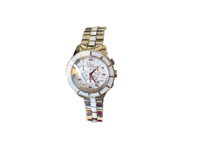 Dior Feine Uhren Silber Stahl  ref.9541